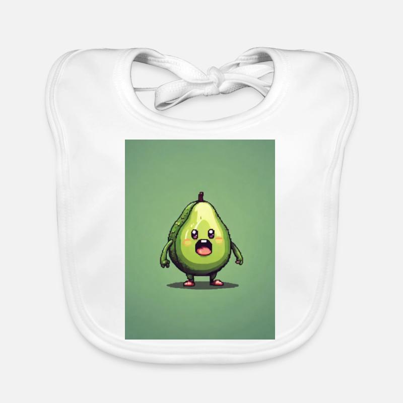 Pixelart Avocado Baby Bio-Lätzchen