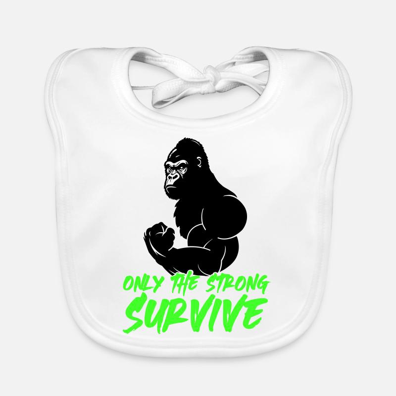 Gorille fort Bavoir bio Bébé