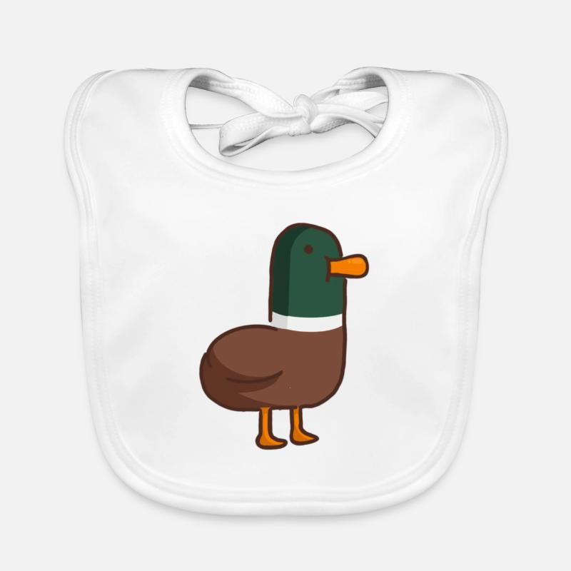 canard - Bavoir bio Bébé - blanc