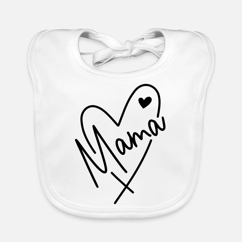 Mama Herz Mutter Kind Liebe Muttertag Geschenk Baby Bio-Lätzchen