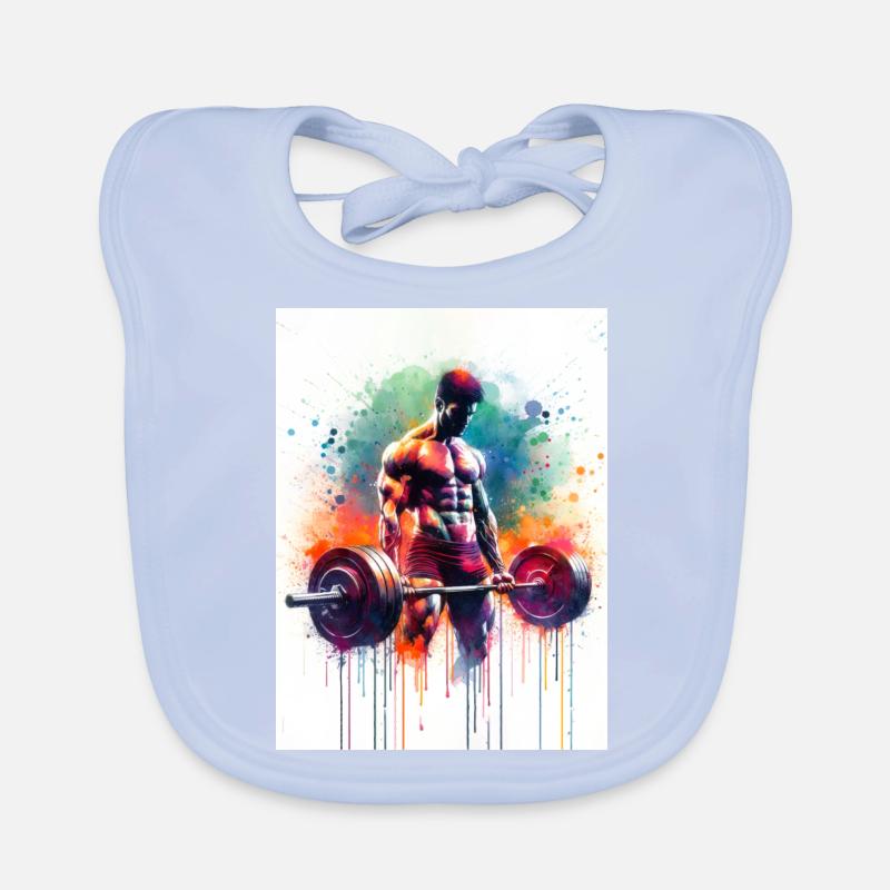Weightlifter Organic Baby Bibs