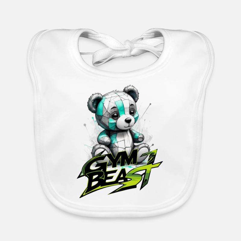 teddy gym beast Baby Bio-Lätzchen