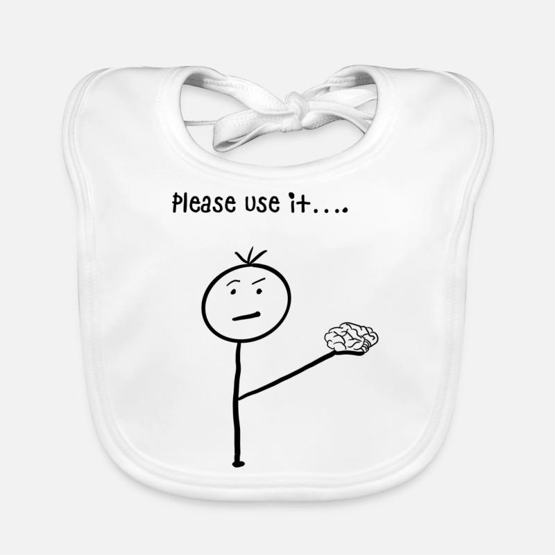 Please use it… (black) Organic Baby Bibs