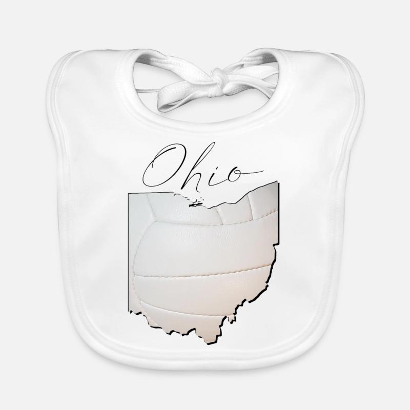 Ohio (United States) | real volleyball | Map Script Organic Baby Bibs