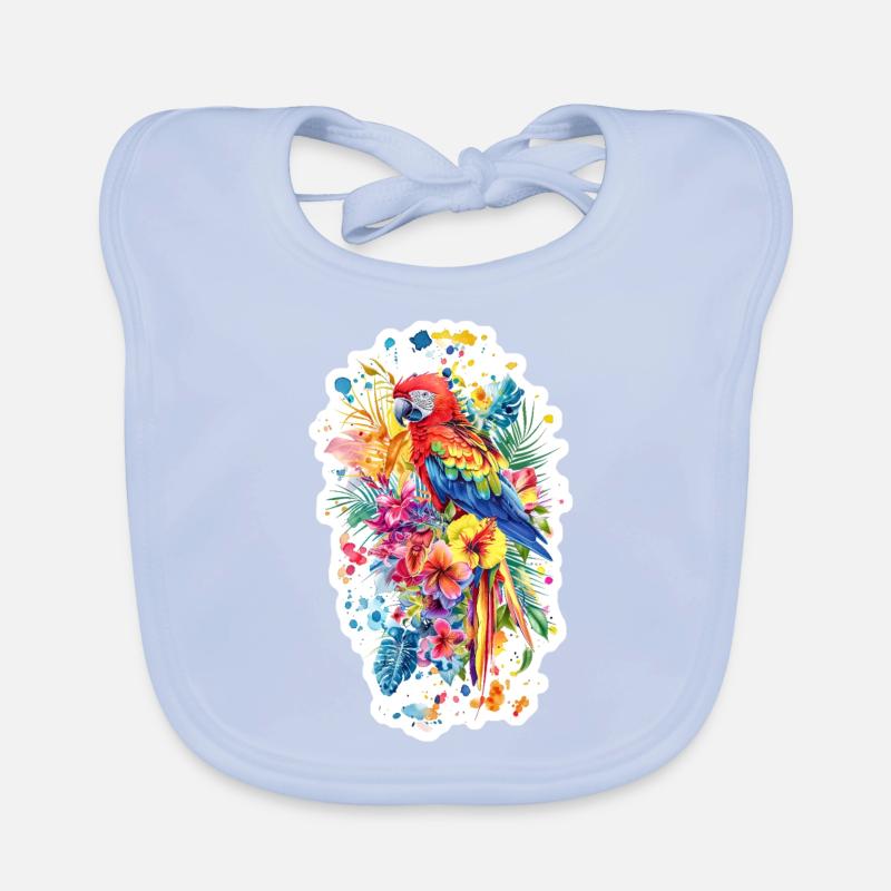 Colourful holiday feeling Organic Baby Bibs