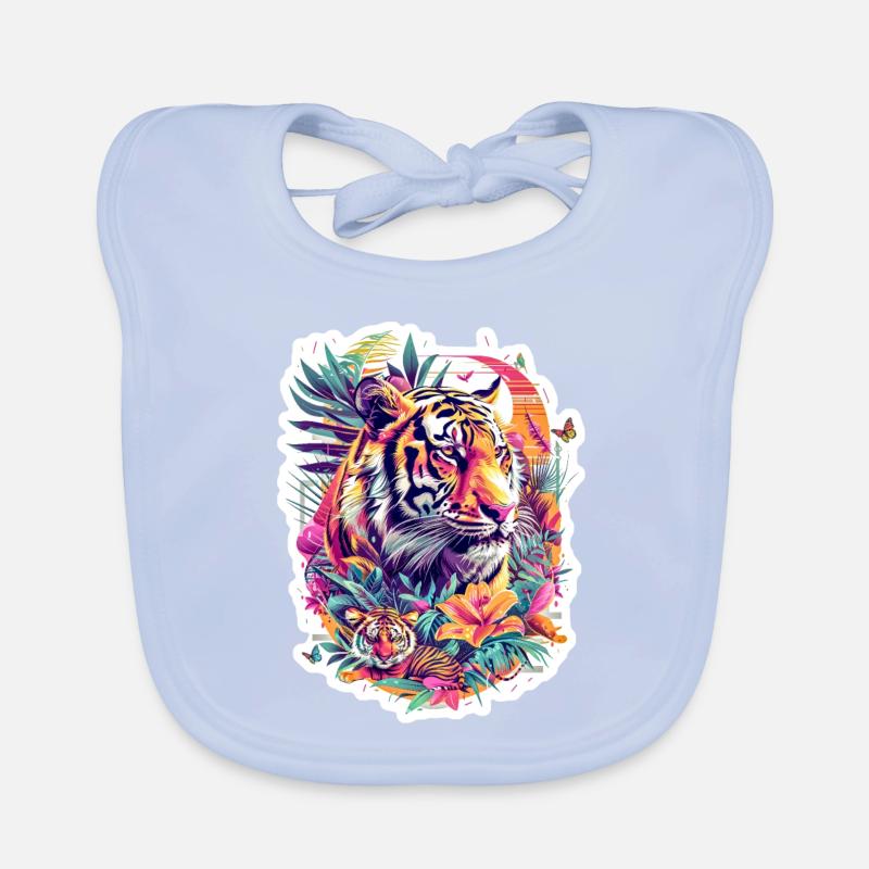 Tiger Design Organic Baby Bibs