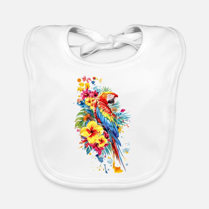 Parrot Design Organic Baby Bibs