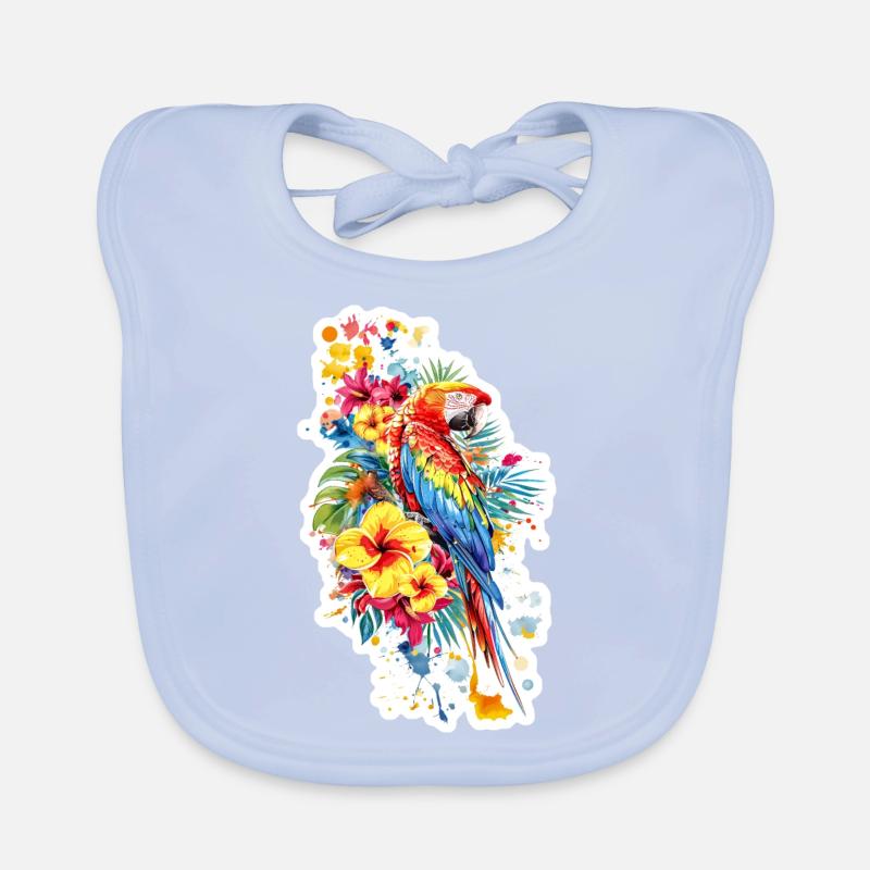 Conception de perroquet Bavoir bio Bébé