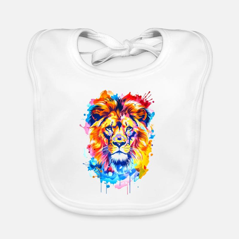 Lion Design Organic Baby Bibs