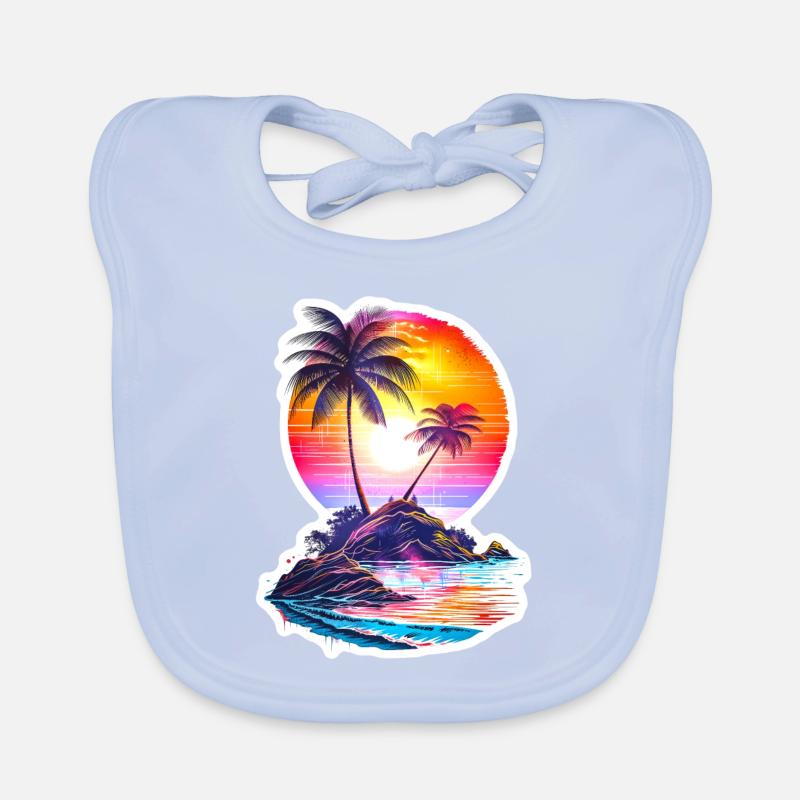 Île de vacances Bavoir bio Bébé