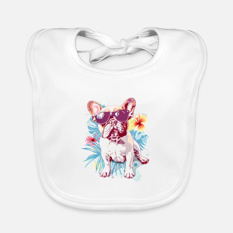 Drôle de bouledogue Bavoir bio Bébé
