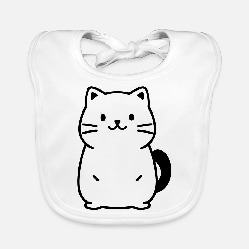 chat Bavoir bio Bébé