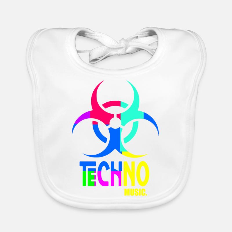Musique techno Bavoir bio Bébé