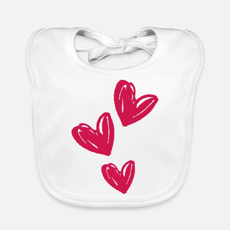 Herzen Liebe Symbol Baby Bio-Lätzchen