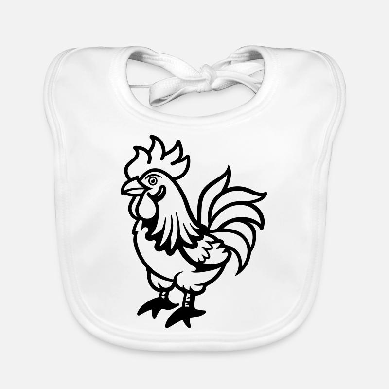 Coq Bande Dessinée Bavoir bio Bébé