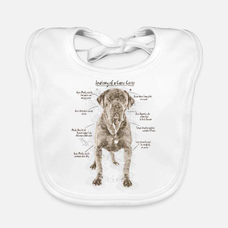 Cane Corso Anatomy Organic Baby Bibs