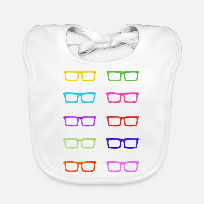 Colourful Glasses Organic Baby Bibs