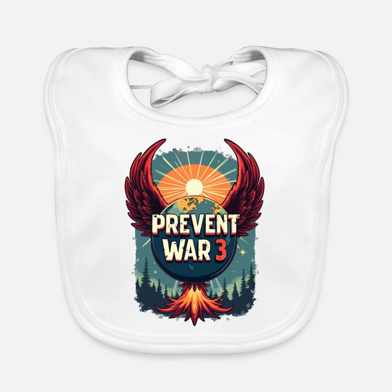 PREVENT WAR 3 Organic Baby Bibs