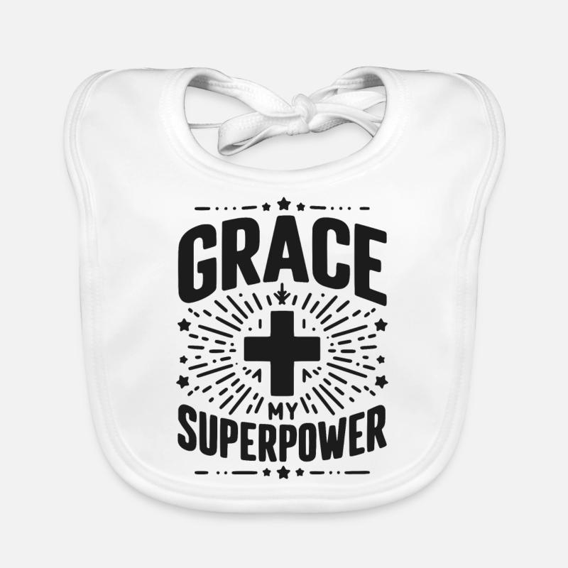 Grace mon superpouvoir Bavoir bio Bébé