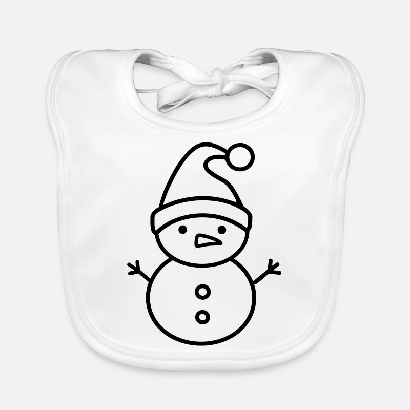 Schneemann Baby Bio-Lätzchen