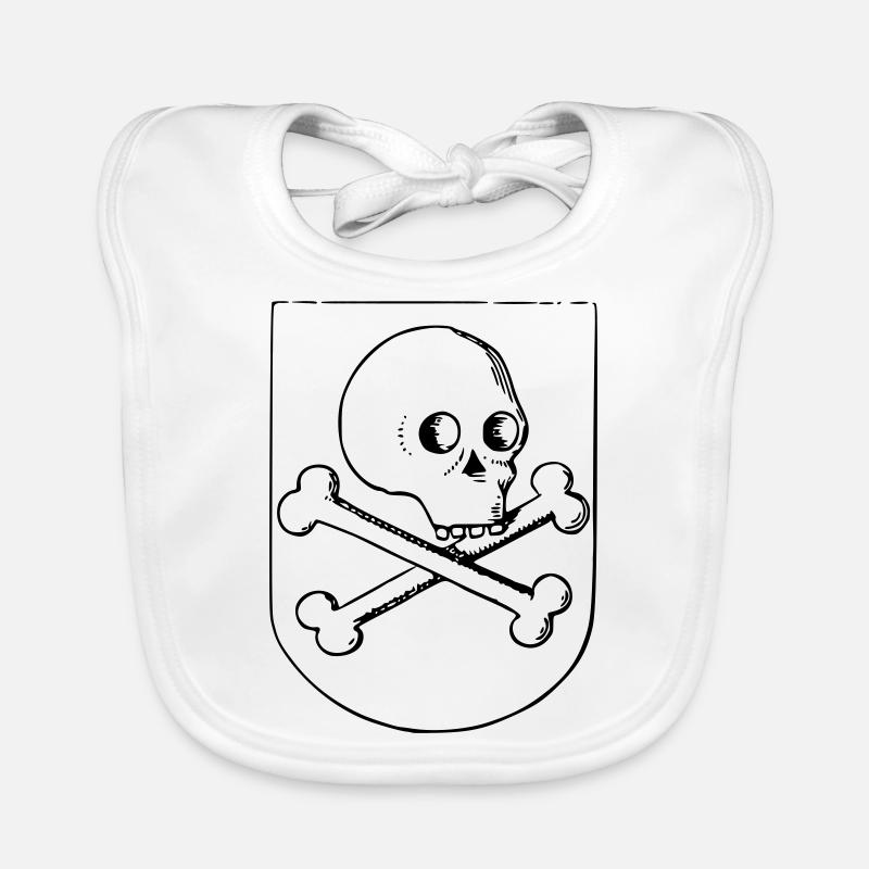 Skull and bones Organic Baby Bibs