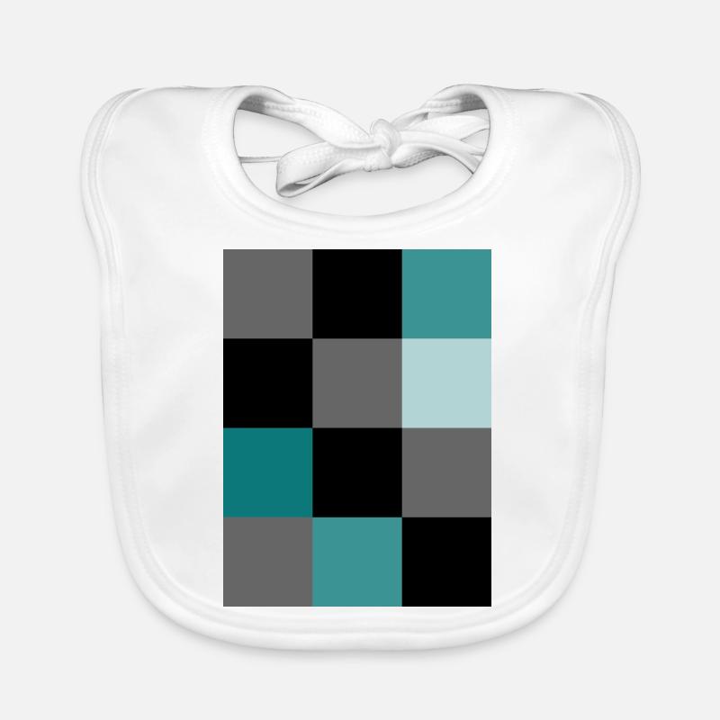 Pixel sarcelle Bavoir bio Bébé