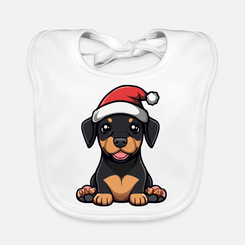 Doberman Chien Noël Bavoir bio Bébé