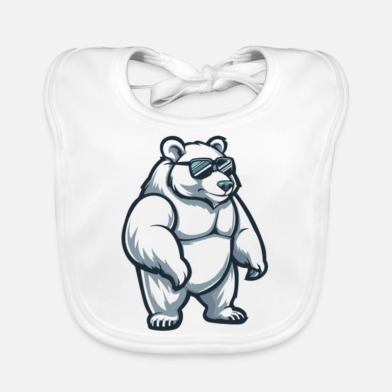Eisbär Comic Cool Baby Bio-Lätzchen