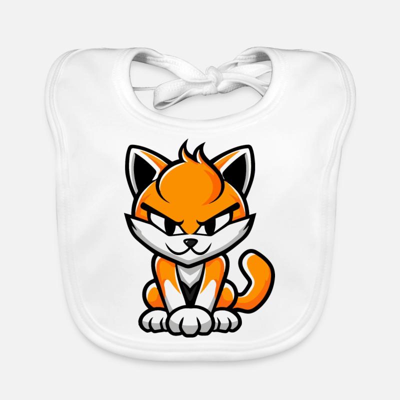 Cat Comic Organic Baby Bibs