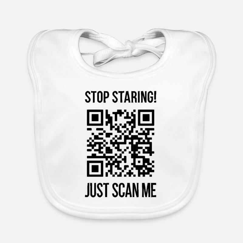 Scanne mich QR Code Wähle jeden Tag Freundlichkeit Baby Bio-Lätzchen