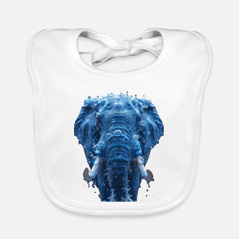 Éléphant fait d’eau Bavoir bio Bébé