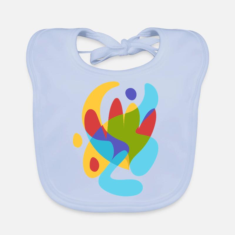abstract summer tropical flora Organic Baby Bibs