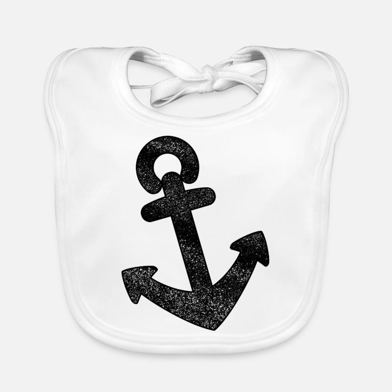 Anchor Distressed Organic Baby Bibs