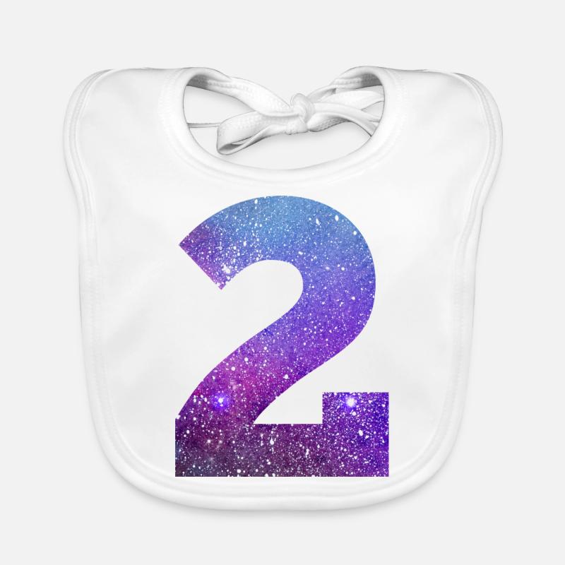Number 2 galaxy Organic Baby Bibs