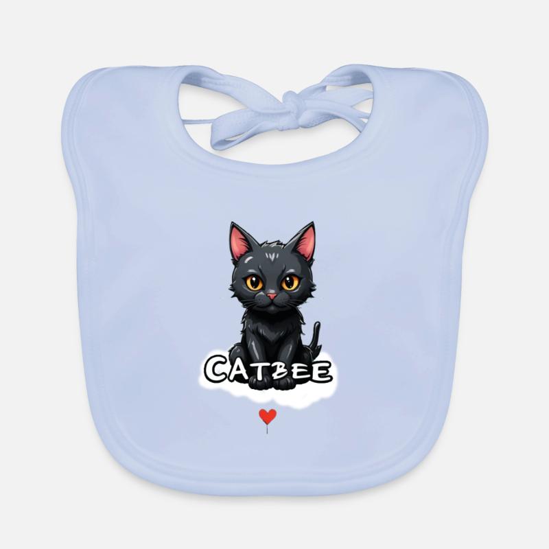 Catbee Katze Herz Wolke Baby Bio-Lätzchen