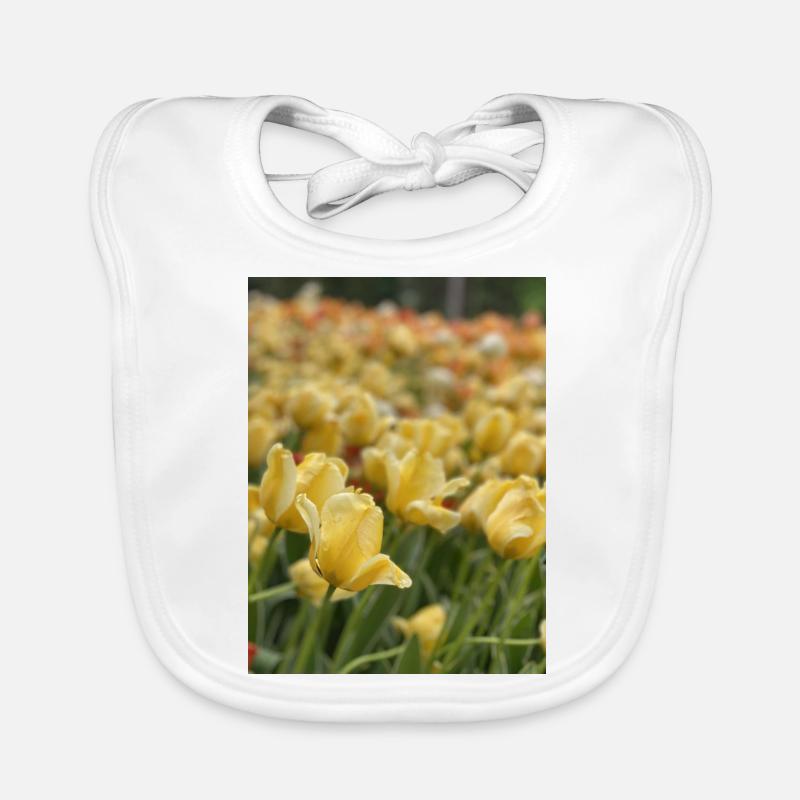 Tulip Sea yellow Organic Baby Bibs