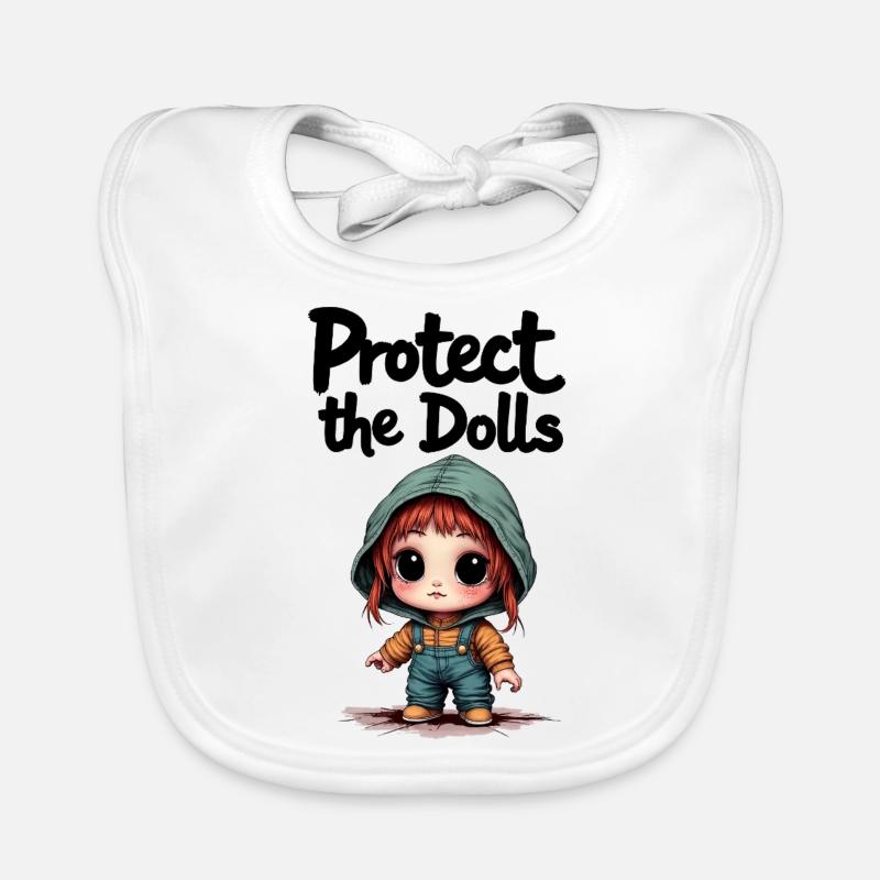 Protect the Dolls - Süße Botschaft Baby Bio-Lätzchen