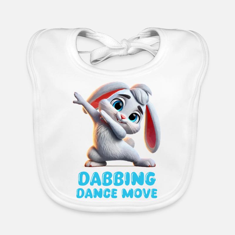 Rabbit Dabbing Organic Baby Bibs