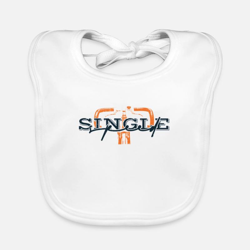 Graphic Single Speed Bike Organic Baby Bibs