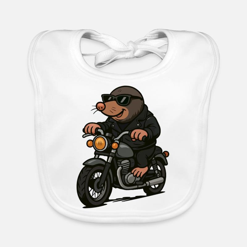 maulwurf motorrad Baby Bio-Lätzchen