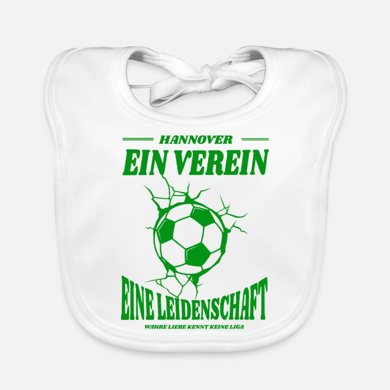 Hannover Fußball Spruch Geschenk Baby Bio-Lätzchen