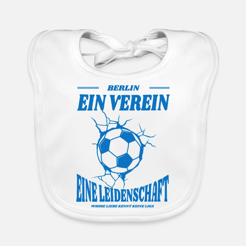 Berlin Fußball Spruch Geschenk Baby Bio-Lätzchen