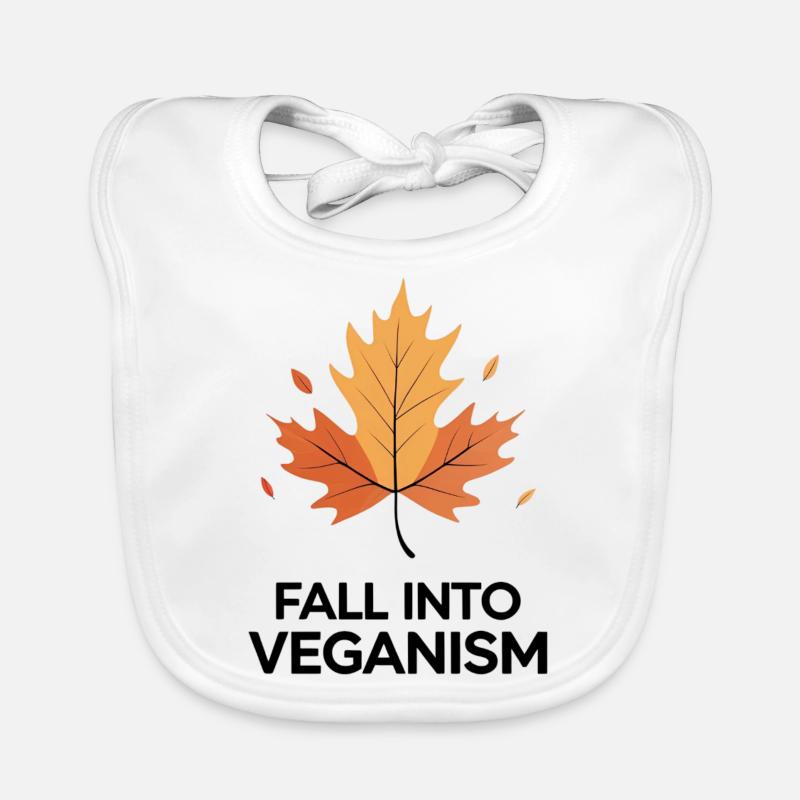 Fall Into Veganism – Autumn Leaf Design Organic Baby Bibs