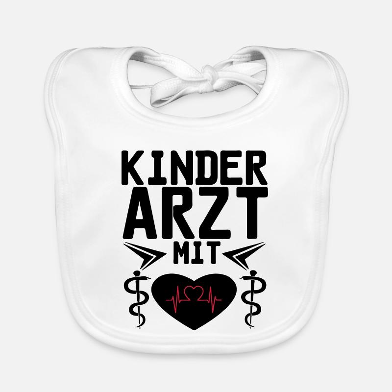 Kinderarzt mit Herz Geschenk Baby Bio-Lätzchen
