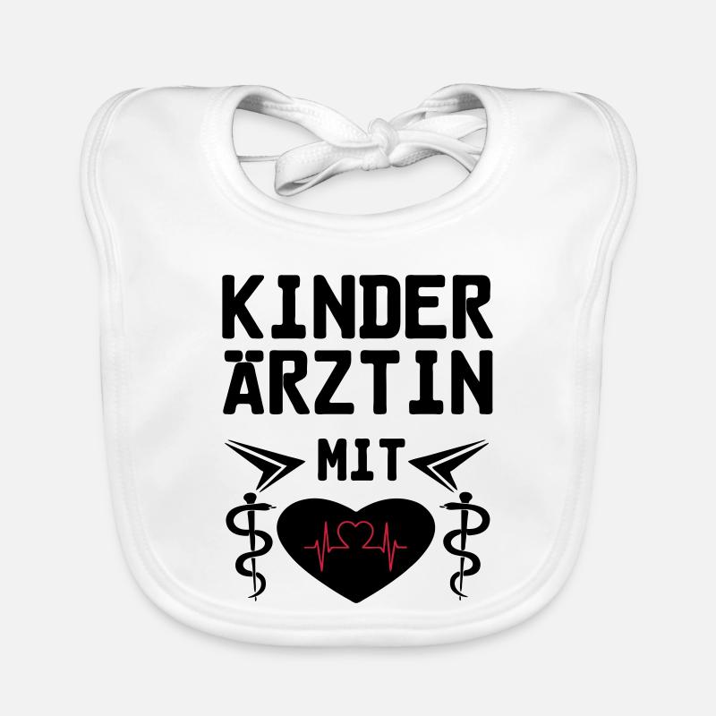 Kinderärztin mit Herz Geschenk Baby Bio-Lätzchen