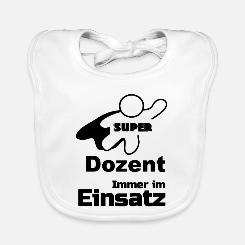 Super Dozent Uni, Lehrer, Studium, Geschenk Baby Bio-Lätzchen