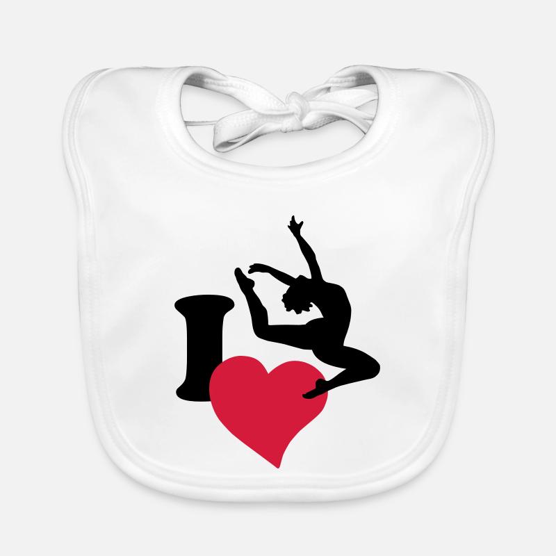 I love dancing - Ich liebe tanzen Baby Bio-Lätzchen