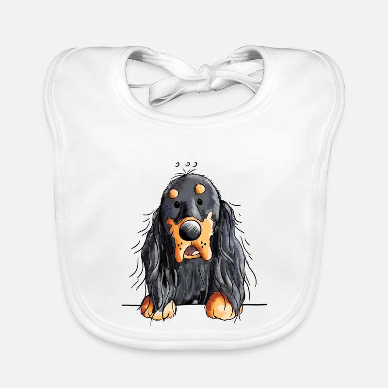 Gordon Setter - Hund - Dog - Comic Baby Bio-Lätzchen