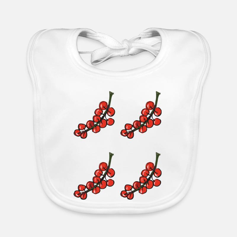 red currant - red currant Organic Baby Bibs