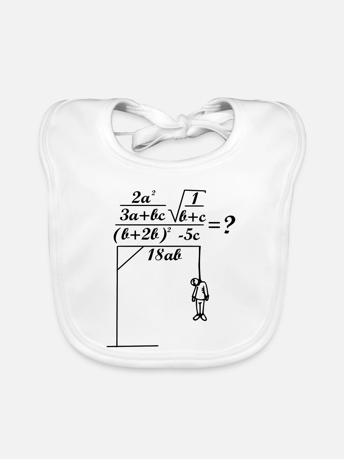 Mathe-Formel - Baby Bio-Lätzchen - Weiß - Vorne